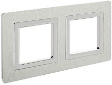 Рамка универсальная DKC Avanti 2-м. алюминий серый картинка